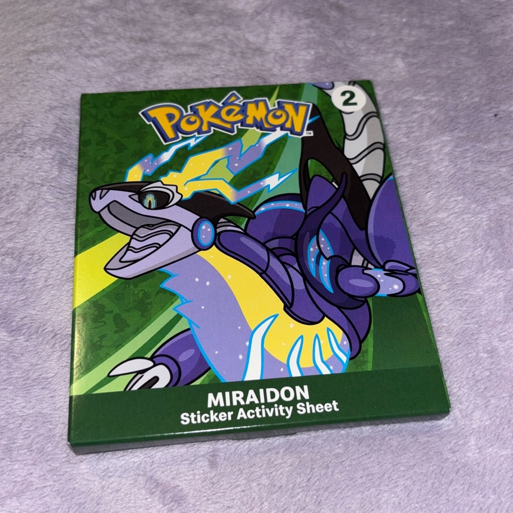 Pokémon McDonald’s Happy Meal Mirandon Sticker Activity Set #2 2024 Card Inside